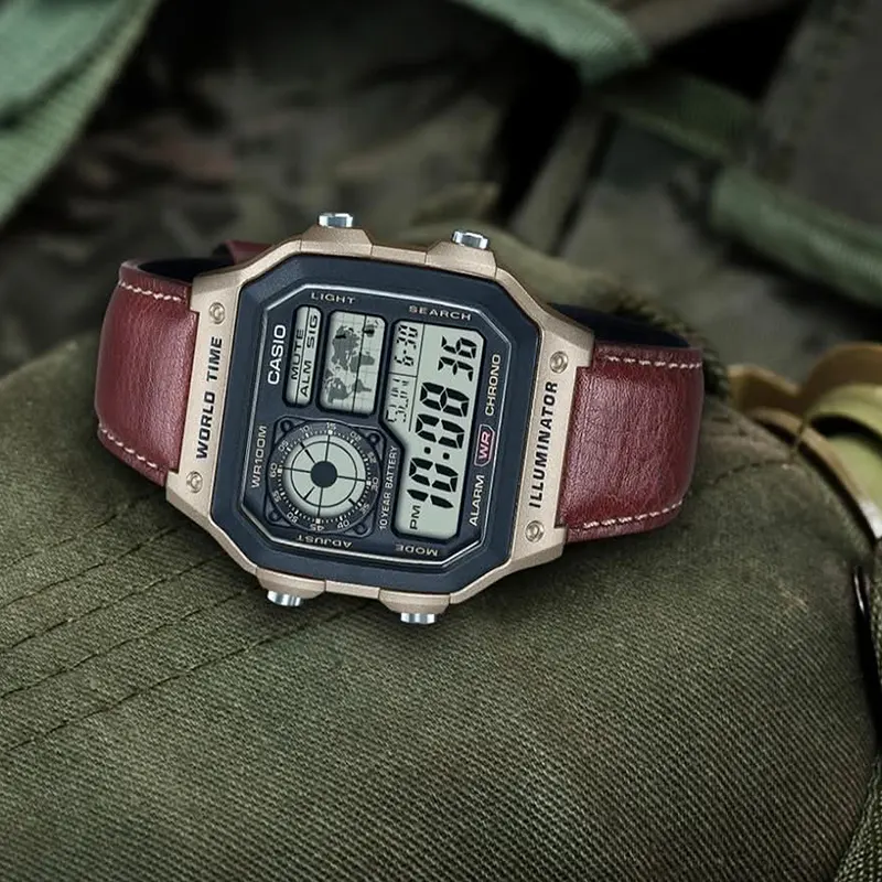 Casio Youth World Timer Digital Men's Watch- AE-1200WHL-5AV